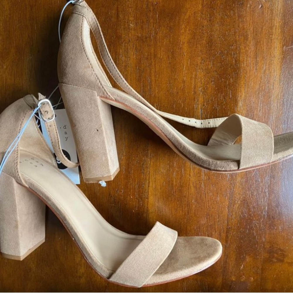 Nude Open-Toe Heels | New | Size 9.5